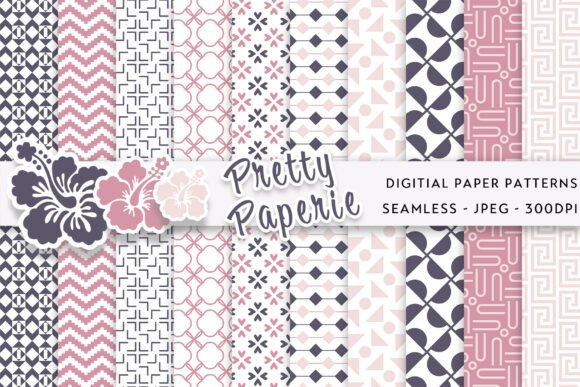 Download 10 Geometric Digital Paper Backgrounds - Digital paper Collection