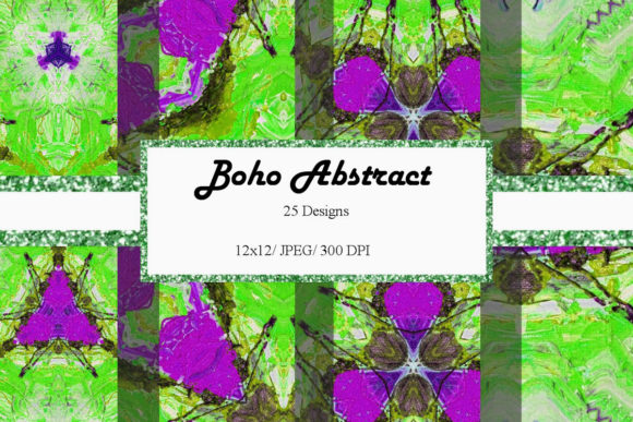 Download Boho Abstract 12x12 Digital Paper Neon - Digital paper Collection