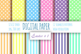 Download Polka Dot and Stripes Digital Paper - Digital paper Collection