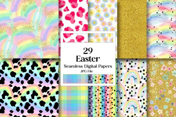 Download Easter Seamless Pattern Digital Paper - Digital paper Collection