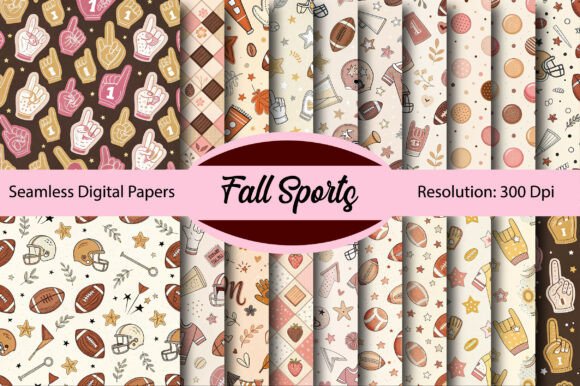 Download Football Fall Sports SeamleDigital Paper - Digital paper Collection