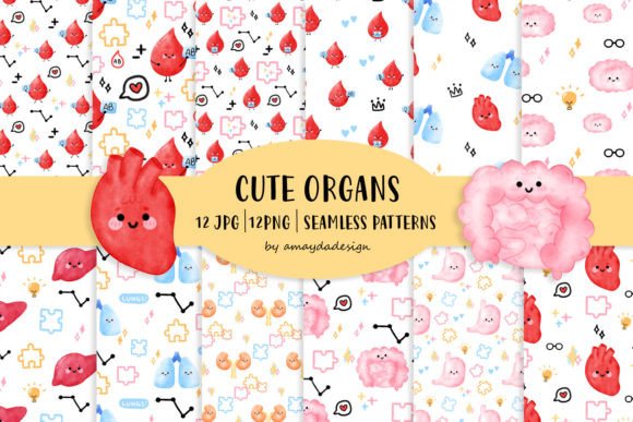 Download Cute Organ Patterns, Organ Digital Paper - Digital paper Collection