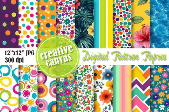 Download Summer Digital Paper Bundle - Digital paper Collection