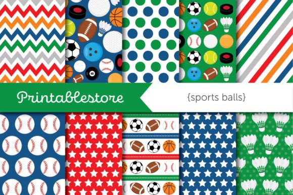 Download Sports Balls Digital Paper (DP26) - Digital paper Collection