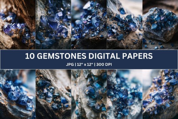 Download 10 Raw Crystal Digital Paper - Digital paper Collection