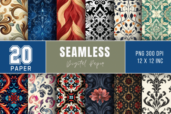 Download Seamless Digital Paper Bundle - Digital paper Collection