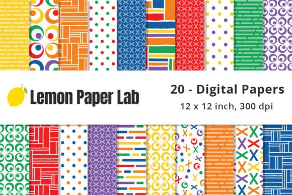 Download Rainbow Geometric Digital Paper - Digital paper Collection