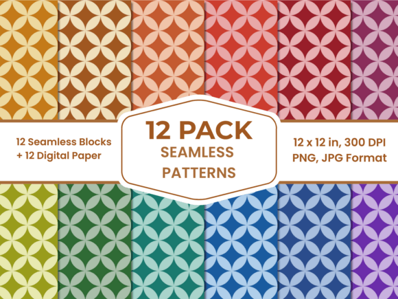 Download Midcentury Geometric Digital Paper Pack - Digital paper Collection