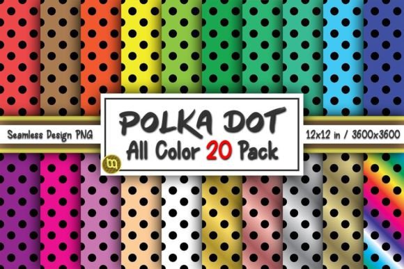 Download Polka Dot Colorful Digital Paper Pack - Digital paper Collection