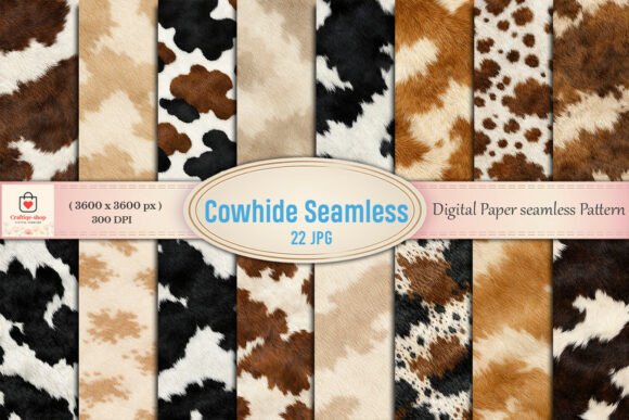Download Cowhide Seamless Digital Paper Bundle - Digital paper Collection
