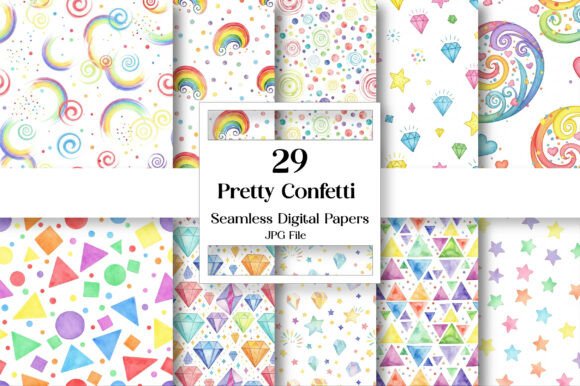Download Pretty Confetti Seamless Digital Paper - Digital paper Collection