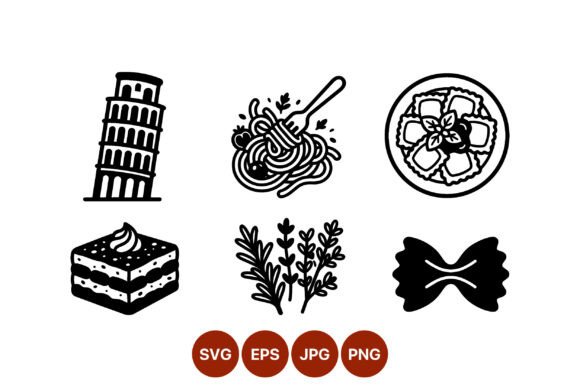 Download Italian Pasta Dishes and Leaning Tower - Premium Bundle