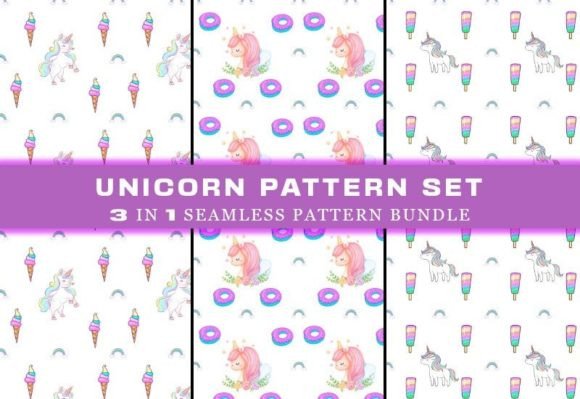 Download Unicorn Seamless Pattern Digital Papers - Digital paper Collection
