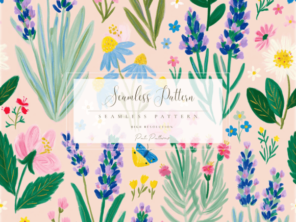 Download Lavender Floral Seamless Pattern PNG - Seamless pattern png Collection