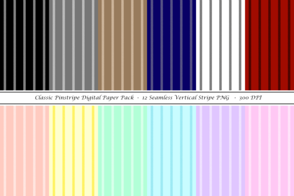 Download Classic Pinstripe Digital Paper Pack - Digital paper Collection
