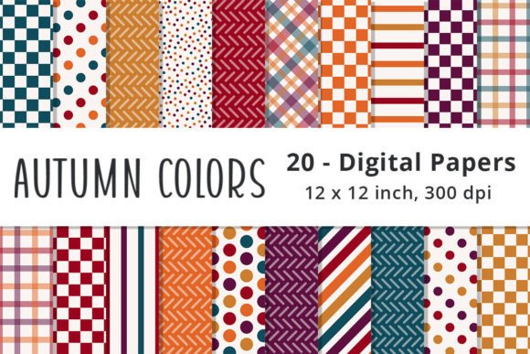 Download Autumn Colors Digital Paper Backgrounds - Digital paper Collection