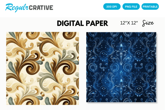 Download Seamless Pattern Digital Paper - Digital paper Collection