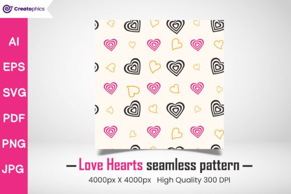 Download Love Hearts Seamless Digital Paper Free - Digital paper Collection