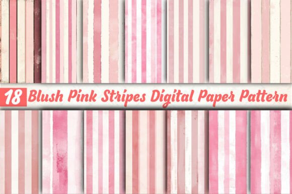 Download Blush Pink Stripes Digital Paper Pattern - Digital paper Collection