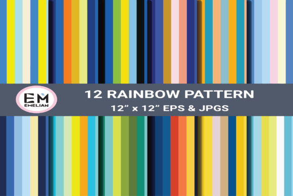 Download Rainbow Patterns, Digital Paper - Digital paper Collection