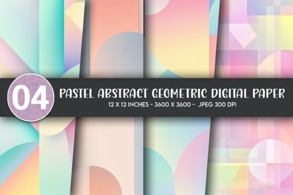 Download Pastel Abstract Geometric Digital Paper - Digital paper Collection