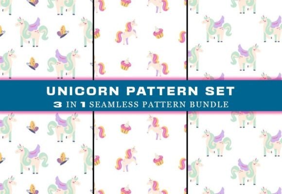 Download Unicorn Seamless Pattern Digital Papers - Digital paper Collection