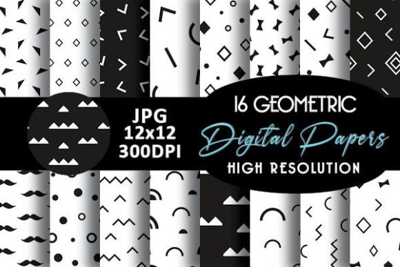 Download Abstract Geometric Digital Paper Pattern - Digital paper Collection
