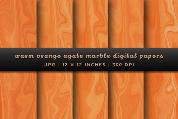 Download Warm Orange Agate Marble Digital Papers - Digital paper Collection