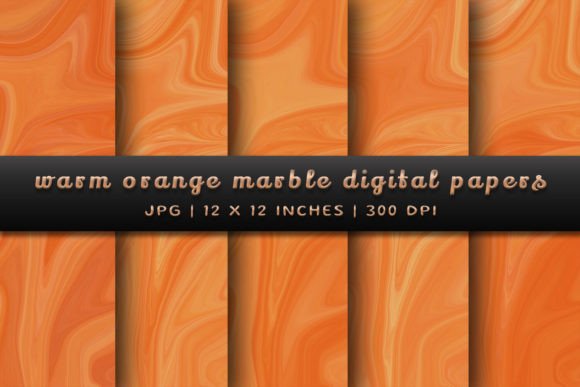 Download Warm Orange Marble Digital Papers - Digital paper Collection