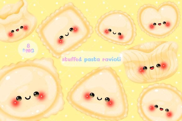 Download Kawaii Stuffed Pasta Ravioli - Ravioli Collection